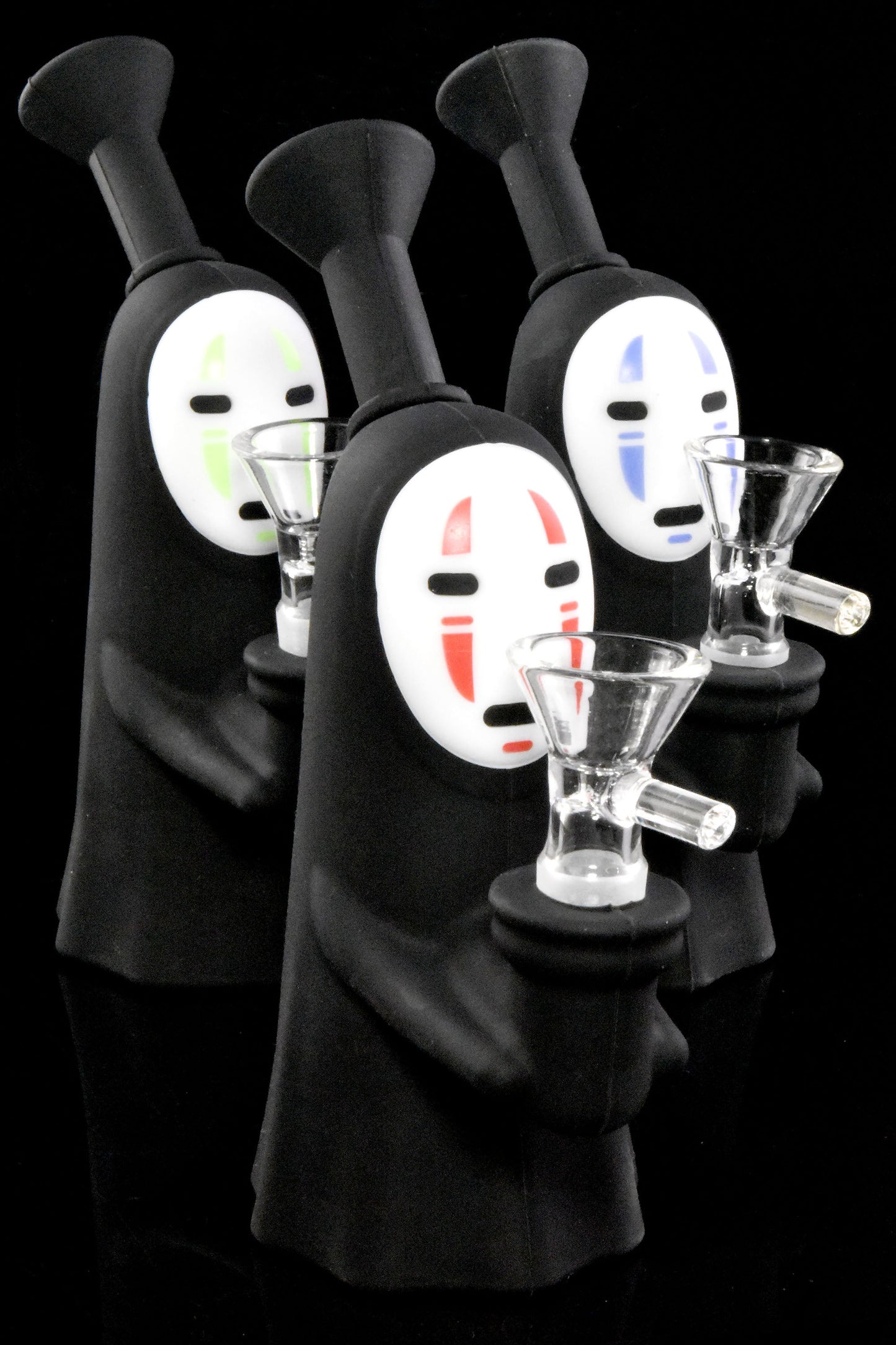 Pipa de agua de silicona con personaje enmascarado pequeño de 6" - WP2822