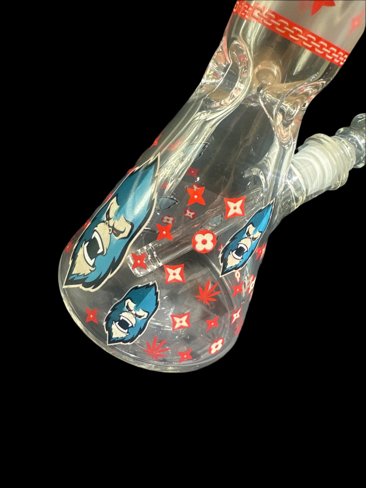 BLUE APE GLASS BONG *GLOWS IN DARK*
