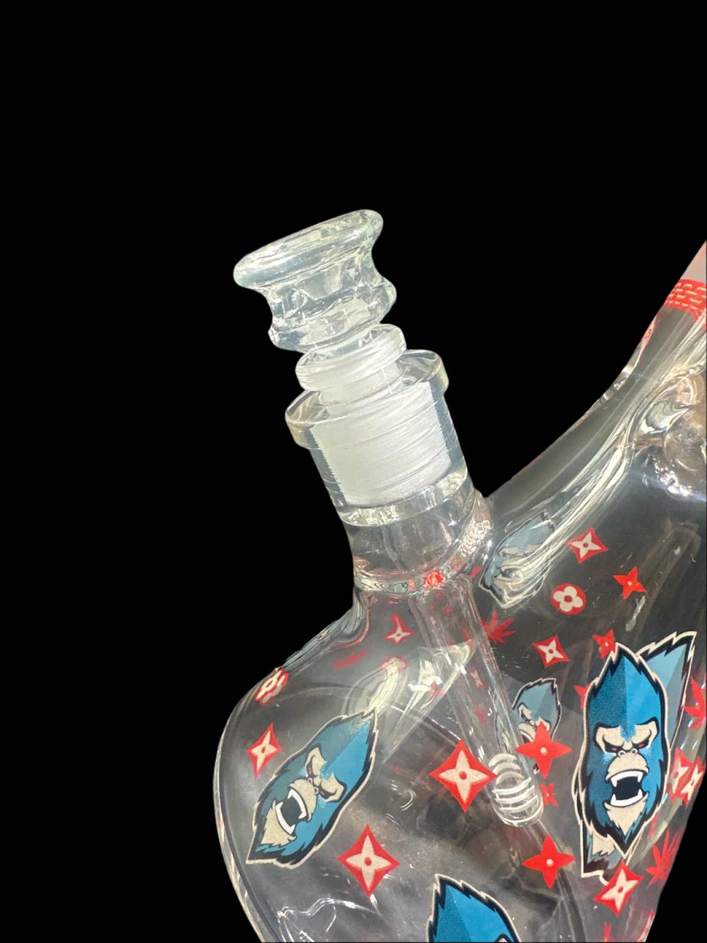 BLUE APE GLASS BONG *GLOWS IN DARK*
