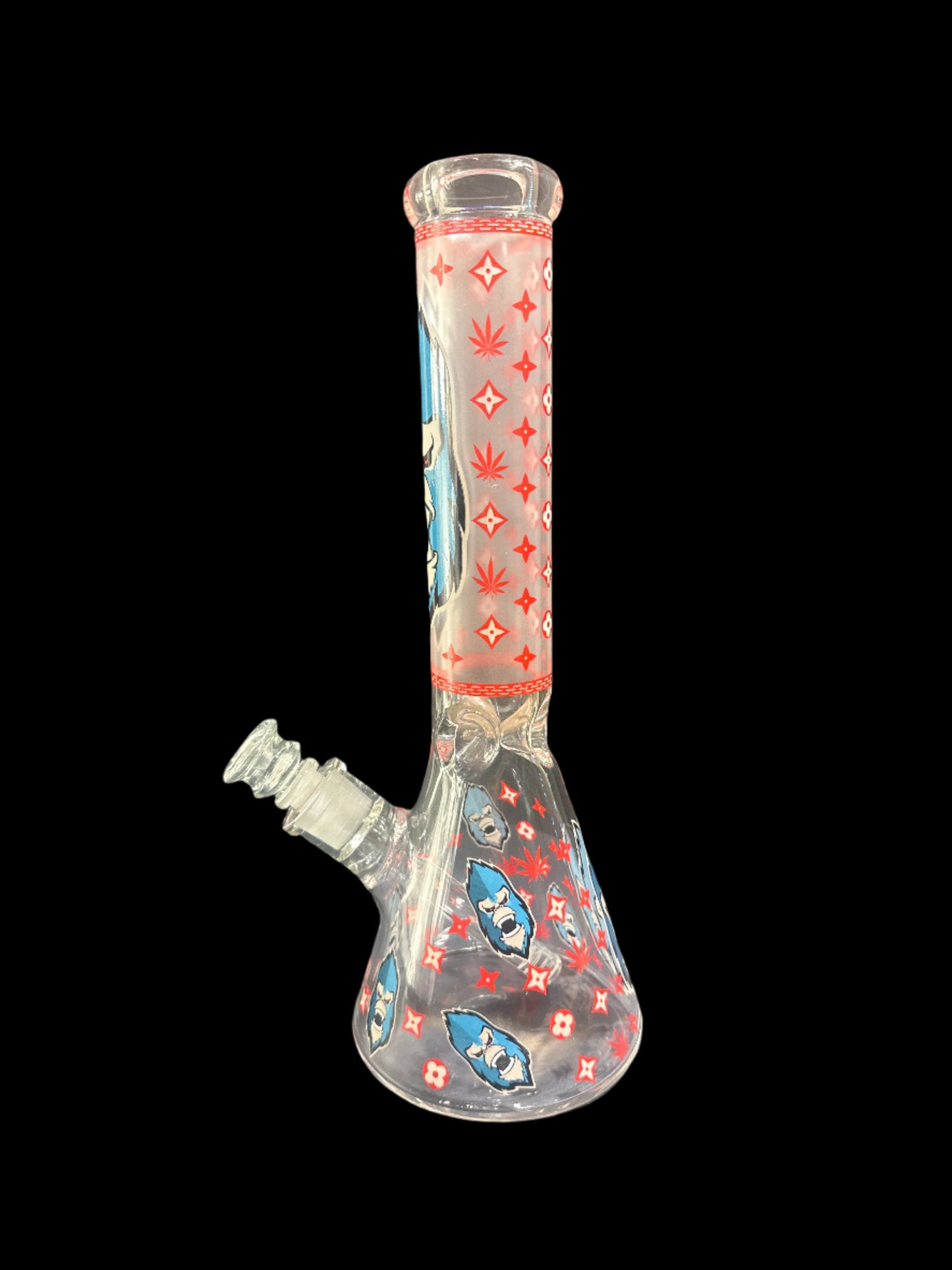 BLUE APE GLASS BONG *GLOWS IN DARK*