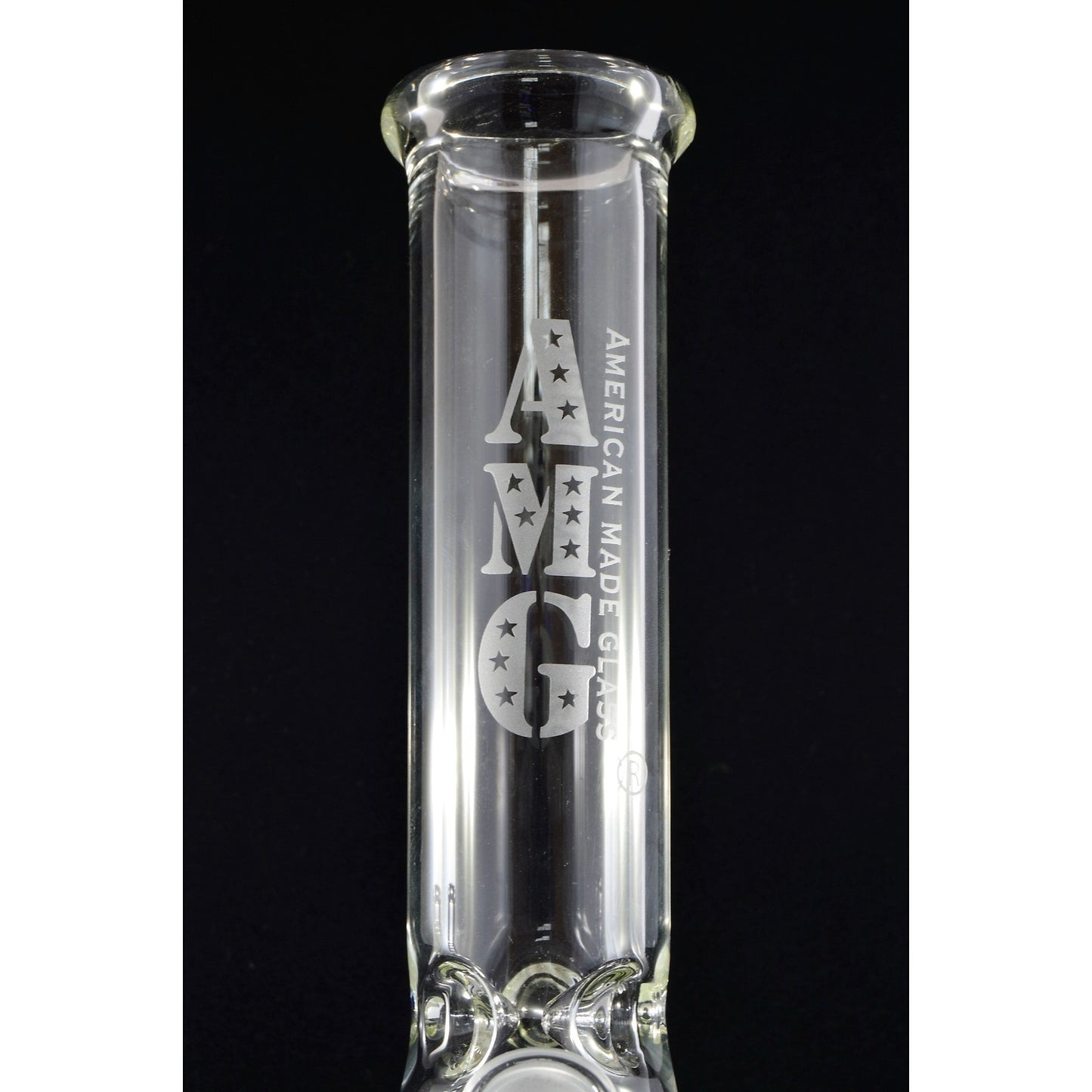AMG Glass Tall 12 inch Clear Beaker Base Glass Bong Water Pipe