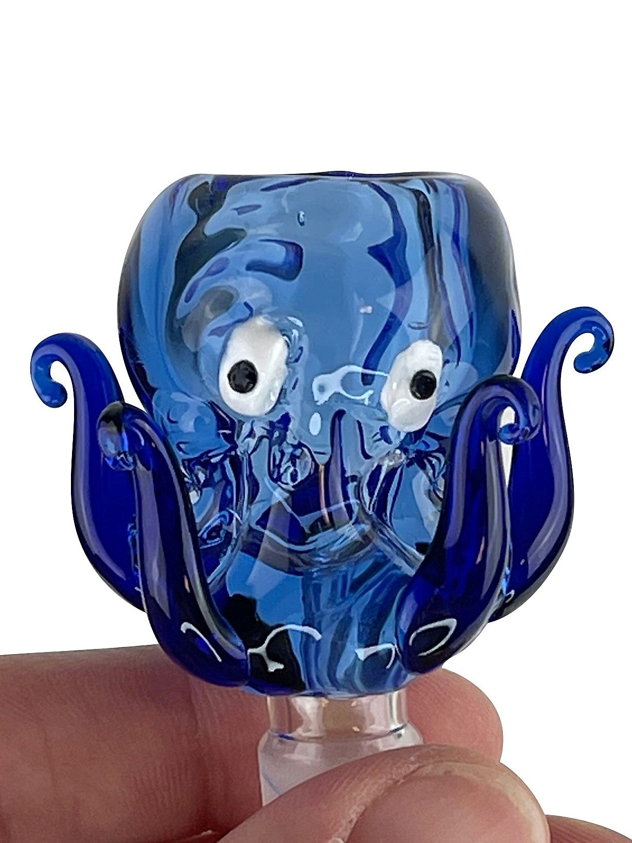 Blue Octopus Glass Bong Bowl - 14mm