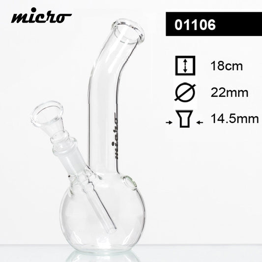 7" Micro Simple Glass Water Pipe Bong