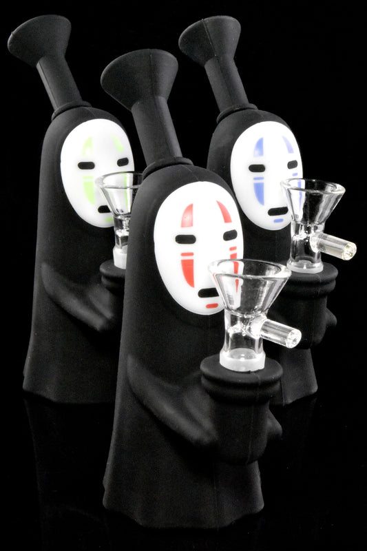 Pipa de agua de silicona con personaje enmascarado pequeño de 6" - WP2822