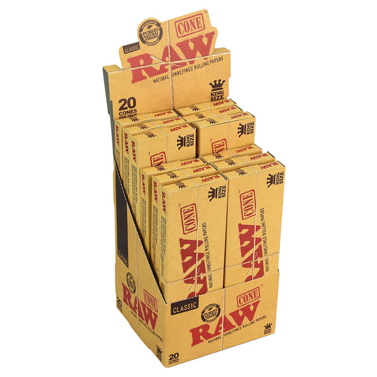 Cono clásico RAW | Paquete de 20 | Expositor de 12 piezas